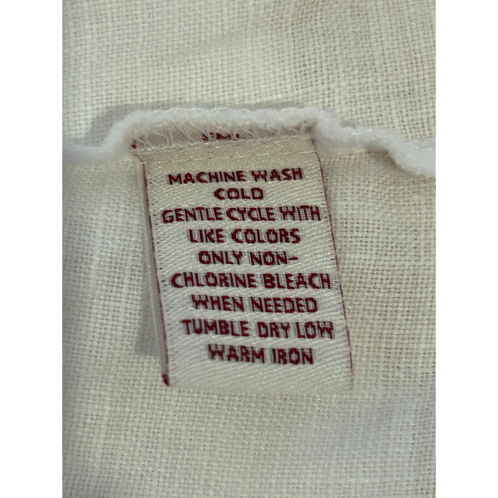 Womens 100% Linen Button Up Top Size 18 (XL) White Coastal Boho Beach Minimalist - Picture 7 of 8